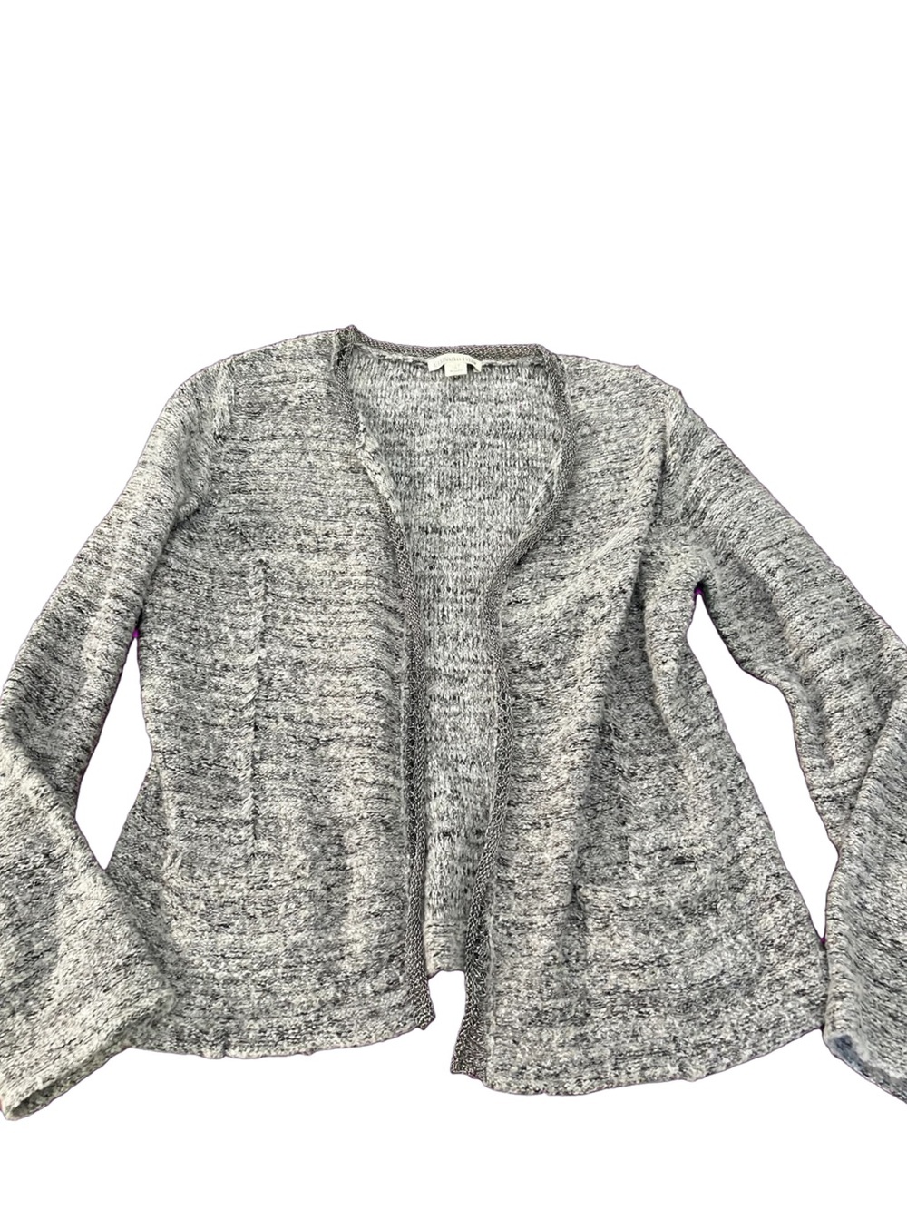 Coldwater Creek Heather Gray Open-Front Cardigan